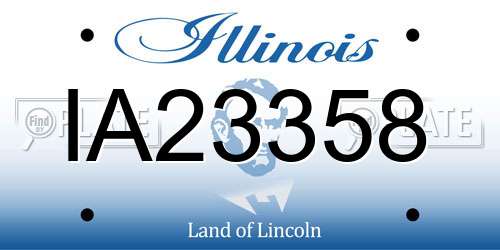 IA23358 Illinois License Plate