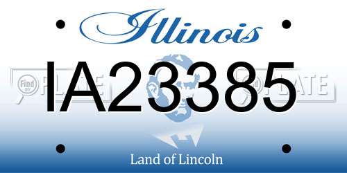 IA23385 Illinois License Plate