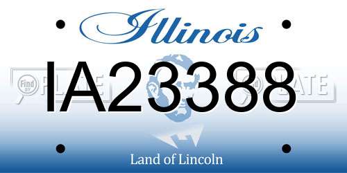 IA23388 Illinois License Plate