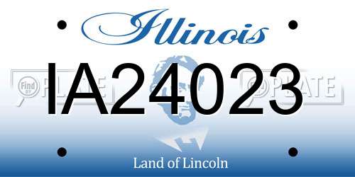 IA24023 Illinois License Plate