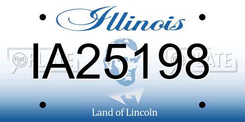IA25198 Illinois License Plate