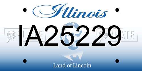 IA25229 Illinois License Plate