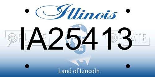 IA25413 Illinois License Plate