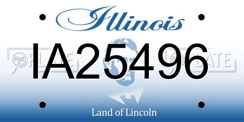 IA25496 Illinois License Plate
