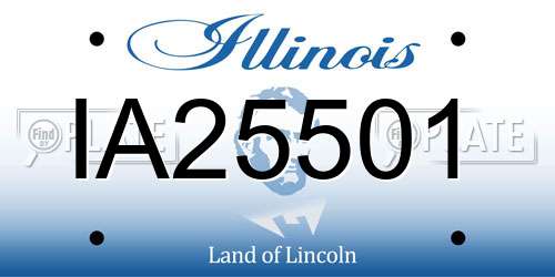 IA25501 Illinois License Plate