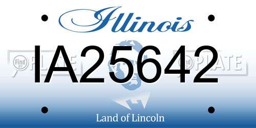 IA25642 Illinois License Plate