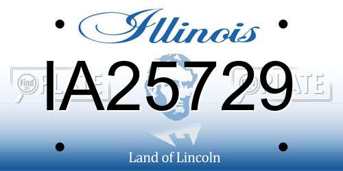 IA25729 Illinois License Plate