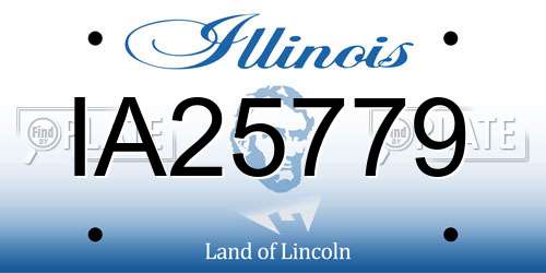 IA25779 Illinois License Plate