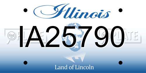 IA25790 Illinois License Plate