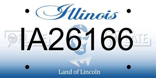 IA26166 Illinois License Plate