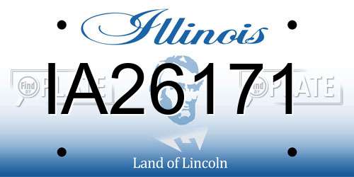 IA26171 Illinois License Plate