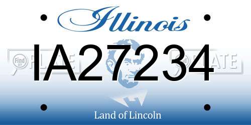 IA27234 Illinois License Plate