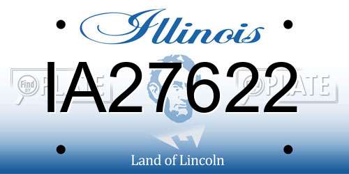 IA27622 Illinois License Plate