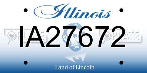 IA27672 Illinois License Plate