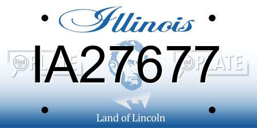 IA27677 Illinois License Plate