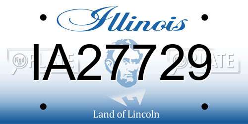 IA27729 Illinois License Plate