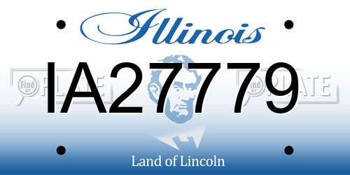 IA27779 Illinois License Plate