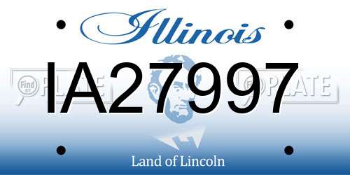 IA27997 Illinois License Plate
