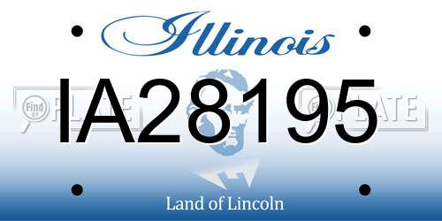 IA28195 Illinois License Plate