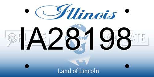 IA28198 Illinois License Plate