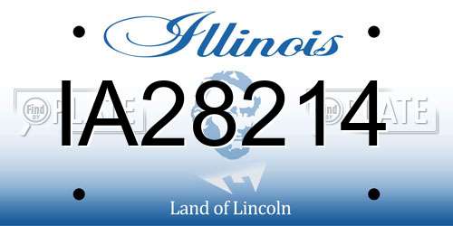 IA28214 Illinois License Plate