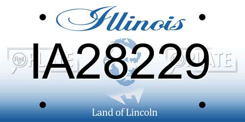 IA28229 Illinois License Plate