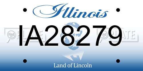IA28279 Illinois License Plate