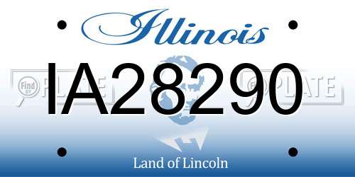 IA28290 Illinois License Plate