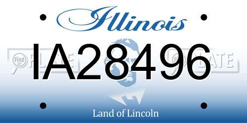 IA28496 Illinois License Plate