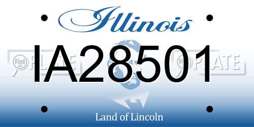 IA28501 Illinois License Plate