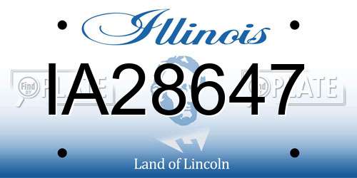 IA28647 Illinois License Plate