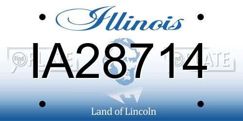 IA28714 Illinois License Plate