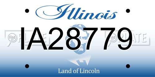 IA28779 Illinois License Plate
