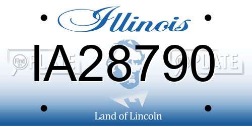 IA28790 Illinois License Plate