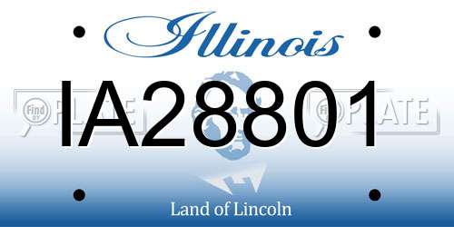 IA28801 Illinois License Plate