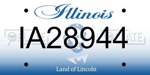 IA28944 Illinois License Plate