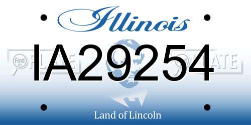 IA29254 Illinois License Plate