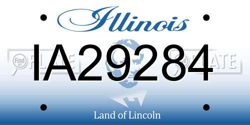 IA29284 Illinois License Plate