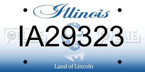 IA29323 Illinois License Plate