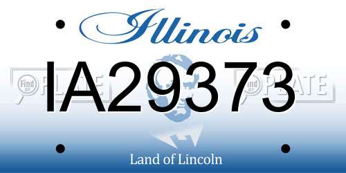IA29373 Illinois License Plate