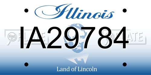 IA29784 Illinois License Plate