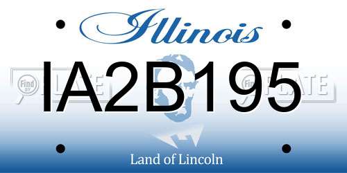 IA2B195 Illinois License Plate