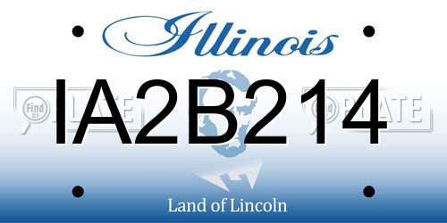 IA2B214 Illinois License Plate