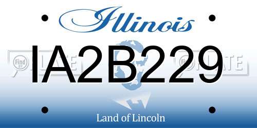 IA2B229 Illinois License Plate
