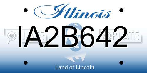 IA2B642 Illinois License Plate
