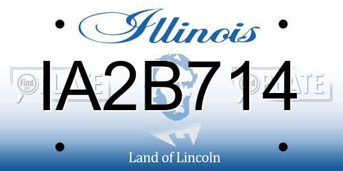 IA2B714 Illinois License Plate