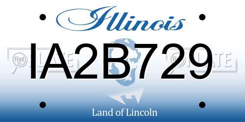 IA2B729 Illinois License Plate