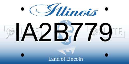 IA2B779 Illinois License Plate