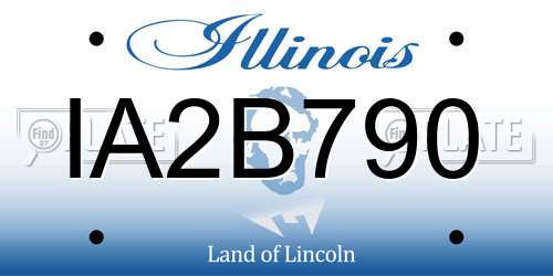 IA2B790 Illinois License Plate
