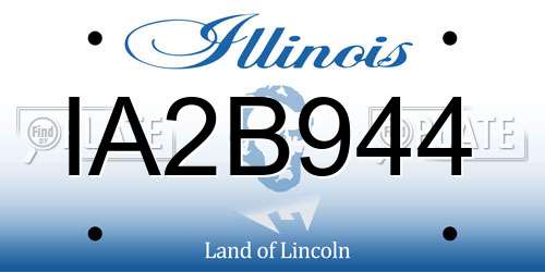 IA2B944 Illinois License Plate